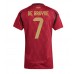 Maillot de foot Belgique Kevin De Bruyne #7 Domicile vêtements Femmes Europe 2024 Manches Courtes